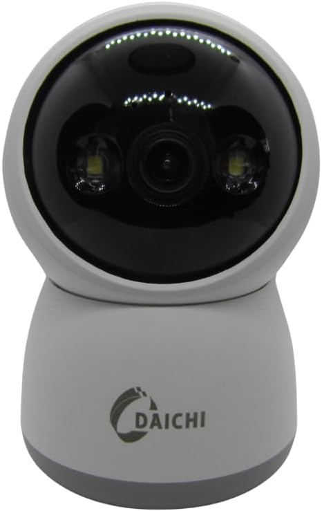 DAICHI 2 MP Full HD Smart Wi-fi CCTV Camera | 360° Pan Pan/Tilt | Alexa Enabled | 2-Way Audio| Night Vision| Motion Detection | Indoor CCTV White |SD Card (Up to 256 GB) with Fabtonic RJ45 Connector