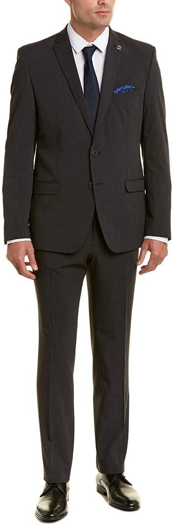 Nick Graham Men's Slim Fit Stretch Finished Bottom Suit