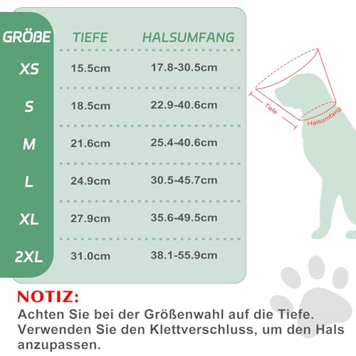 Supet Halskrause Hund zum Verhindern des Leckens mit weichem Polster, klare Elizabeth-Recovery-Halskrause nach Operation, alternative Kopfkrause für große, mittlere und kleine Hunde(Reines Schwarz,XS)