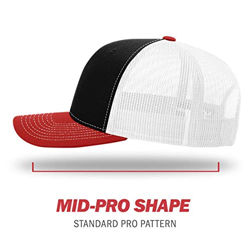 Image of Richardson 112P Patterned Snapback Trucker Hat - Custom Leather Patch Hat | No Minimals | Volume Tiered Pricing