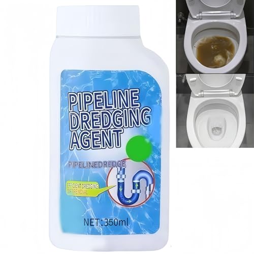 350ML Drain Unblocker Sink Unblocker Powerful Pipe Dredge Agent Toilet Cleaner & Shower Drain Unblocker Safe for All PipesBathroom Kitchen Plughole Unblocker Hair Dissolver Heavy Duty Simple Use