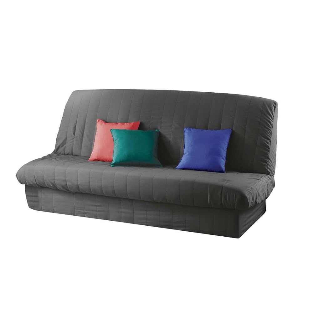 Housse de clic clac matelassé L3C gris béton pour relooker votre salon