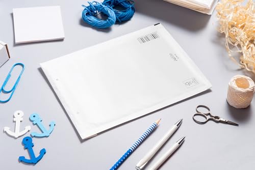 Bantex Satz mit 10 Luftpolsterumschläge Polsterumschlag Versandtaschen F6 (240 x 350 mm) 16/F, Weiß, Briefumschläge, Luftpolster Umschläge Taschen mit Selbstklebeverschluss