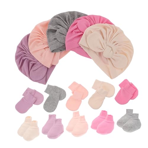Bonnet naissance antirayures et chaussettes hiver bébé peau délicate garçon fille