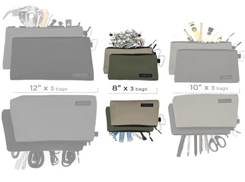 Coreflex CORE-TP-SM3P 3 Pack 8 Inch Small Tool Pouch Zipper Bag thumb #4