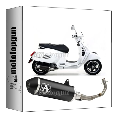 Escape Vespa GTS 300 homologado Arrow Urban negro para sustituir el silencioso original