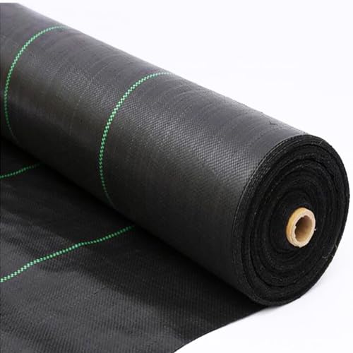 WOHOHOHO 6.6ft x 66ft Weed Control Membrane, 2m x 20m Garden Weed Membrane Heavy Duty Landscape Weed Control Fabric, 3.2oz Weed Suppressant Membrane for Patios, Garden, Flower beds, Pond