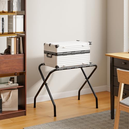 image for HOOBRO Luggage Rack, Metal Foldable Suitcase Stand for Guest Room, Hol