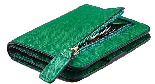Toughergun Womens Rfid Blocking Small Compact Bifold Leather Pocket Wallet Ladies Mini Purse With Id Window (Ch Green) #TOP3