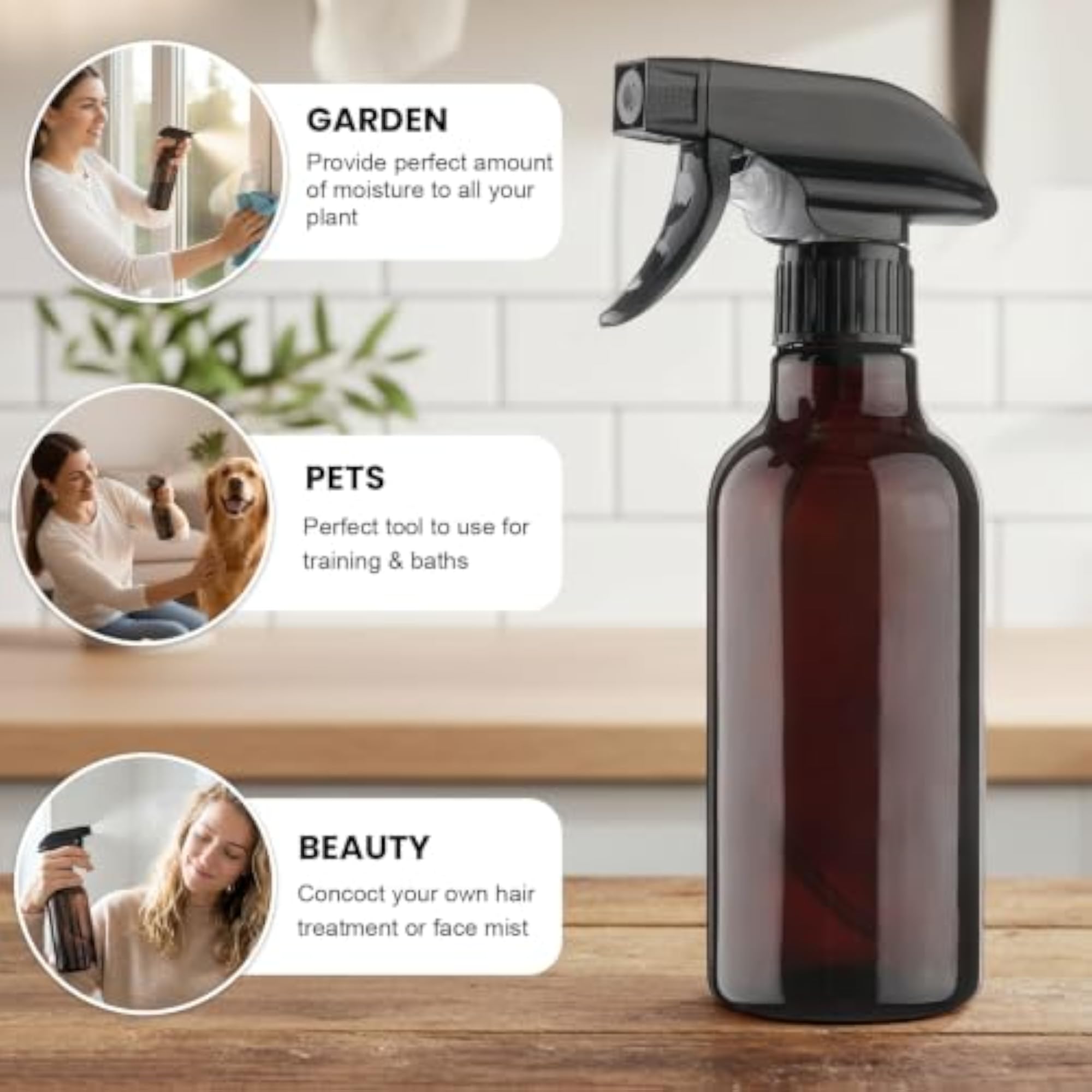 Glass Spray Bottles Set, Cleaning Essential