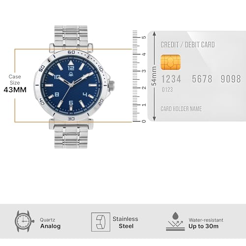 Image of United Colors of Benetton Blue Round Dial Analog Men's Watch - UWUCG2500