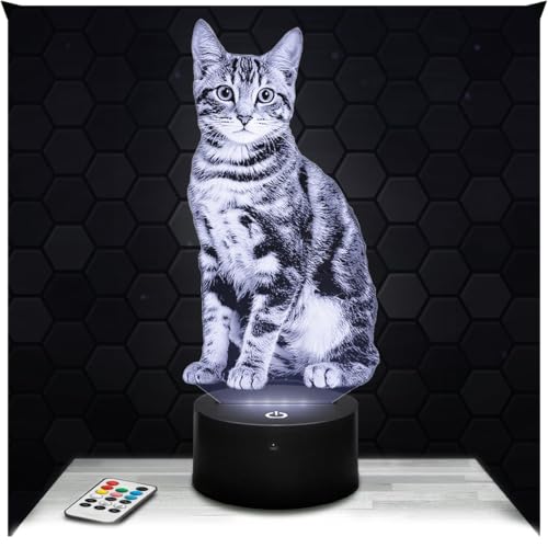 Lampephoto.fr - Lampe 3D Chat Décoration Animal Chaton Félin, Idée Cadeau Homme Femme Objet Chat...