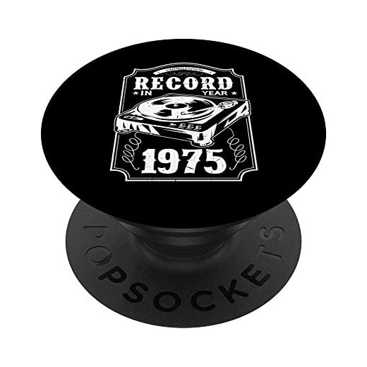 Regalo para el vinilo antiguo de 45 años 1975 45 cumpleaños PopSockets Agarre y Soporte para Teléfonos y Tabletas