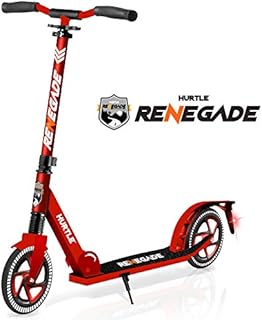 Scooter – Scooter for Teenager – Kick Scooter – 2 Wheel Scooter with Adjustable T-Bar Handlebar – Folding Adult Kick Scooter with Alloy Anti-Slip Deck – Scooter with 8” Smooth Gliding Wheels by Hurtle