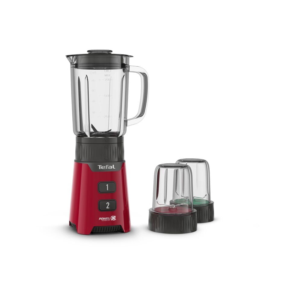 Tefal Minimix BL1685 - Blender with Chopper and Grinder 400W 0.7L Capacity Glass Jar 4 Powelix Blades