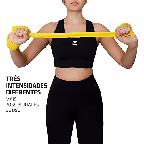 Kit Muvin com Bola de Pilates 65cm Muvin – Antiestouro – Suporta até 300kg – Com Bomba + Kit 3 Faixa