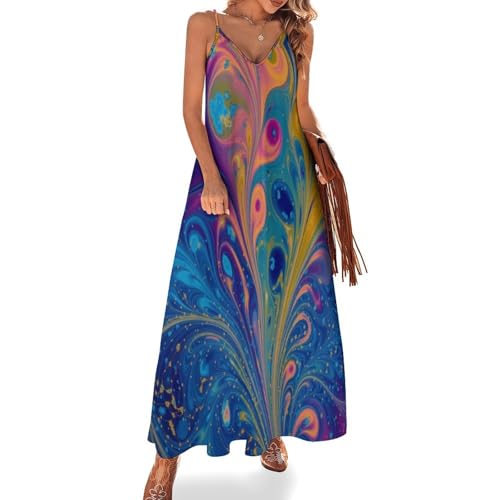 Robe d'été décontractée ample et fluide pour femme style bohème chic