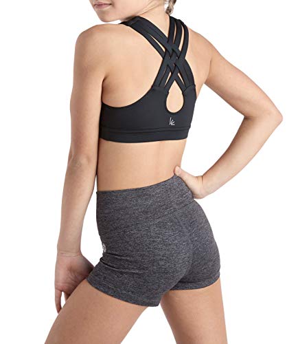 Liakada Girls Braided Sports Bra with Integrated Bra Shelf Liner for Dance, Gym, Aerobics. Yoga, Cheer!