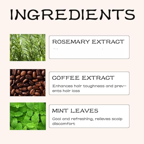 Hair Helper Spray, Rosemary Hair Nourishing Spray For Dry Frizzy Hairs miniatura 4
