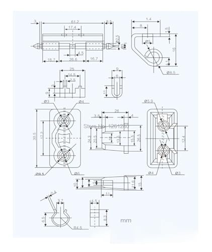 Charnière pour porte de boîtier électrique afin de réparer un coffret de commande - 6