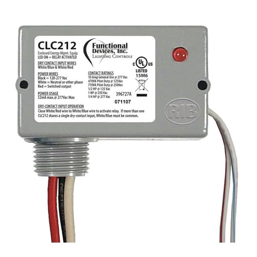 Functional Devices (RIB) CLC212 Closet Light Switch, Enclosed 10A SPST, 120-277 V