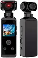 Câmera de ação HD 5K de bolso 270 ° Mini câmera esportiva wi-fi rotativa com estojo à prova d'água para capacete, gravador de motorista de bicicleta de viagem