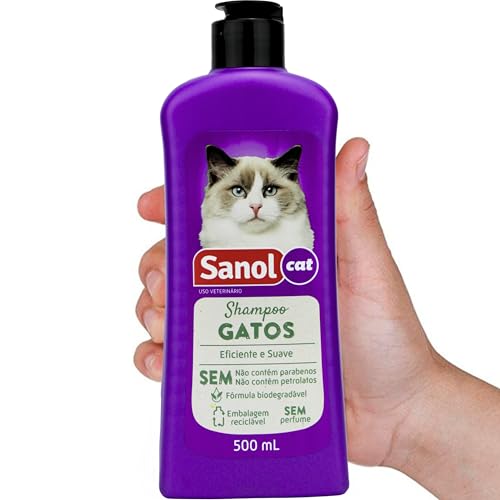 Sanol Dog Shampoo De Pêlos Para Gatos 500 Ml Roxo
