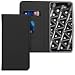 Produktbild kwmobile Hülle kompatibel mit ZTE Axon 9 Pro - Kunstleder Handy Schutzhülle - Flip Cover Case Schwarz