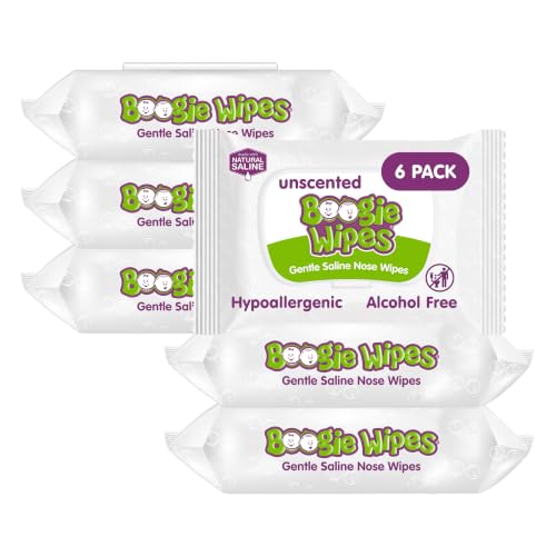Boogie Wipes Gentle Saline Nose Wipes - 180 Count...
