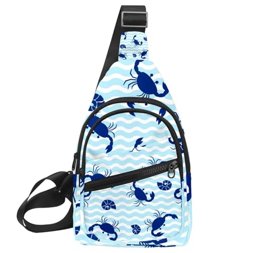 Bolso bandolera en el pecho para hombre y mujer con diseño multicolor casual