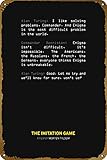 The Imitation Game Zitat 5 Vintage Poster Metallschild 20,3 
