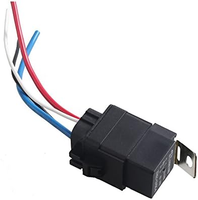 ESUPPORT Car Truck Motor Heavy Duty DC 12V 40A SPST Relay Socket Plug 4Pin 4 Wire Harness Waterproof Kit
