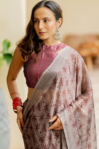 Image of MIRCHI FASHION Saree for Woman Chiffon Shibori Printed | Lightweight Regular Use and Professional Office Sari with Blouse Piece