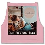 Schürze - Erwachsene - Foto Bild Geschenk I Dein Bild und Text - 85x69 - Rosa - kochschürze personalisierte geschenke für kochen selbst gestalten bedrucken lassen schürzen muttertagsgeschenk