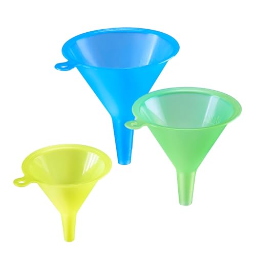 Westmark Set con 3 imbuti per riempire/Svuotare, plastica di Alta qualità, Senza BPA, Colori Assortiti, Blu/Giallo/Verde, 51172211