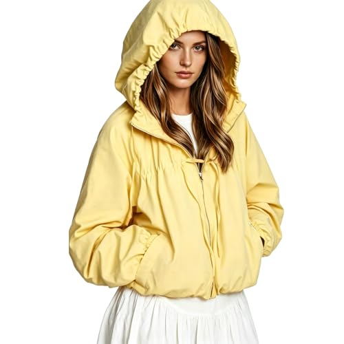 Veste légère femme avec nœud et capuche coupe-vent