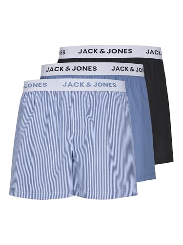 JACK & JONES Herren Jactokyo Woven Boxers 3 Pack, Black, l (3er Pack) JACK & JONES Herren Jactokyo Woven Boxers 3 Pack, Black, l (3er Pack)