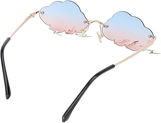1 Par De Óculos De Sol Nuvem Óculos De Moda Para Homens Óculos De Sol Femininos Da Moda Óculos De Sol Retrô Femininos Punk Sem Aro Óculos De Aniversário Sem Aro Óculos De Sol De