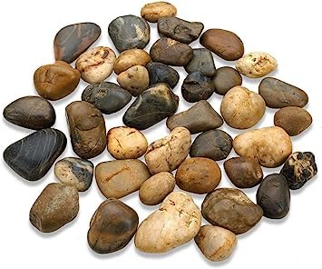 House Unpolished R P India Natural River Stones for Home and Garden Decoration | Unpolished | Pebbles | Rocks (1KG)-image-5
