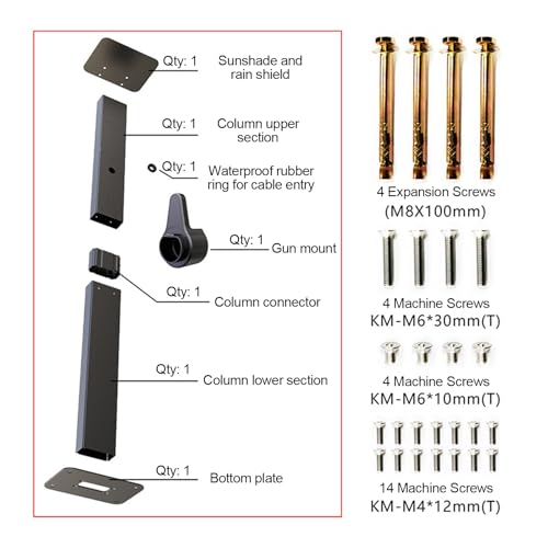 Socle de chargeur EV extérieur fixe et support vertical de borne