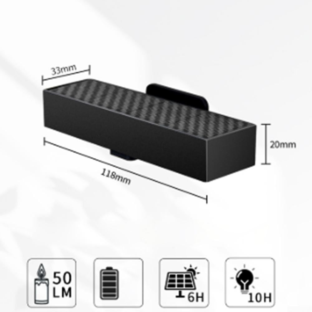Solar-Deck, Solar-LED-Wandleuchten, IP65, wasserdicht, Solar-Wandlampe mit Bewegungsmelder für Garten, Hof, 118 x 33 x 20 mm (weißes Licht), 4 Stück