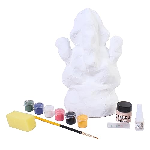 Image of Little Birdie Ganesha Diy Craft Kit|Paint & Decorate Your Own Ganesha /Ganpati|Paper Mache Ganesha Kit For Home & Office Temple Decor|Gifts For Ganesh Chaturthi,Diwali-9 X 6Inch (Orange)
