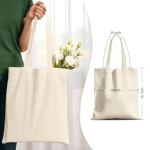 MOLOVA Premium Natural Canvas Tote Bag