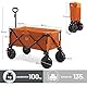 TIMBER RIDGE XXL Bollerwagen Faltbar Breite Reifen Strandwagen mit Seitentasche Getränkehalter Verstellbarem Griff, Gartenwagen für Alle Gelände, Draussen Camping Einkaufen, 100kg Belastbarkeit