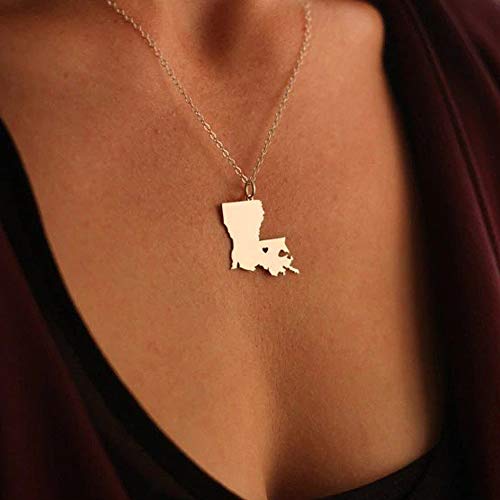 Art Attack I Love Louisiana Necklace, Born On The Bayou, Pelican State Pendant (Silver) #TOP2