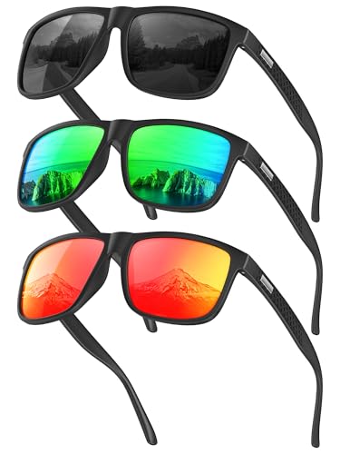 Image of Sunglasses-for-Men Polarized Mens Sunglasses: Retro Sun glasses with UV Protection for Driving Fishing Golf