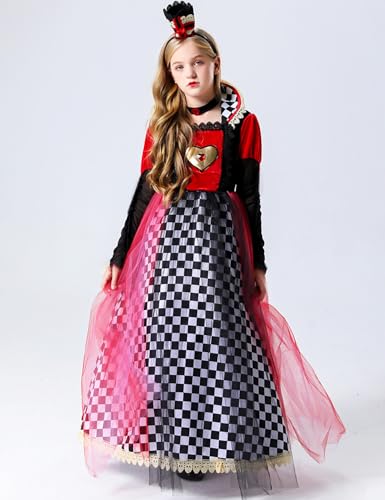 Disfraz Reina de Corazones para Niñas 10-12 años miniatura 2