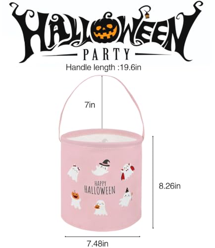 Image of ESSME Halloween Basket, Ghost Baskets,Gifts Bins,Book Bins Empty.(Happy Halloween)