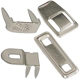 AERZETIX - C71151 - Set di 10 ganci (40 pezzi) per pantaloni classici gonne tuniche - in acciaio - colore argento - merceria cucito abbigliamento artigianato ferramenta