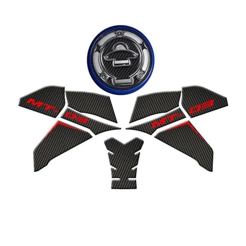 Protector de depósito para Yamaha MT03 2020-2022 de cuero esmerilado